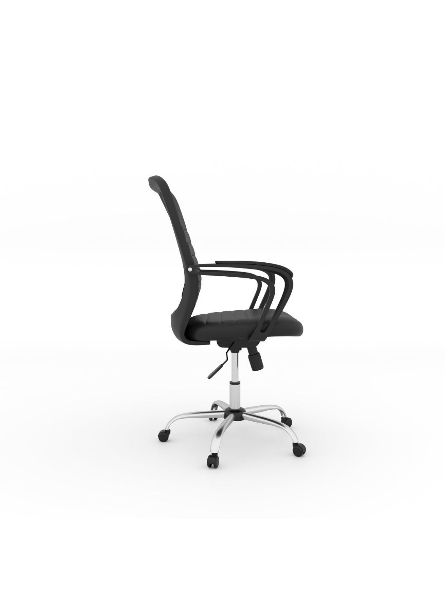 Nilkamal Aries Black Polyurethane Mid Back Office Chair