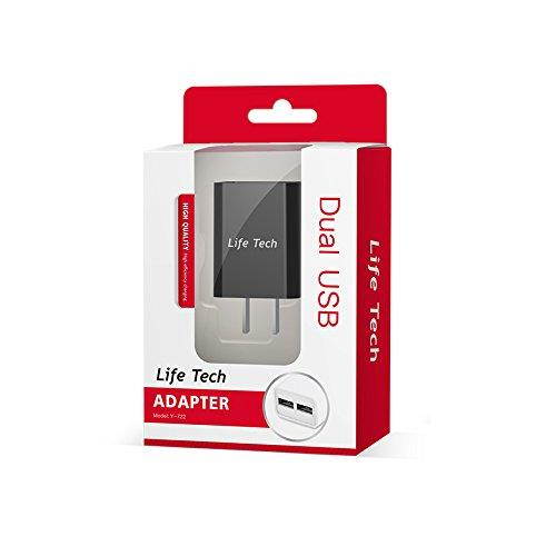 For LG G Vista 2, V10, Revere 3, G3 Vista, G3, L35, Volt, Lucid 3, Extravert 2, Optimus Zone 2, L80, G2 Mini, G Pro 2, G Flex, G2 Dual USB Ports Wall Home House AC Charger w/USB Charging Cable