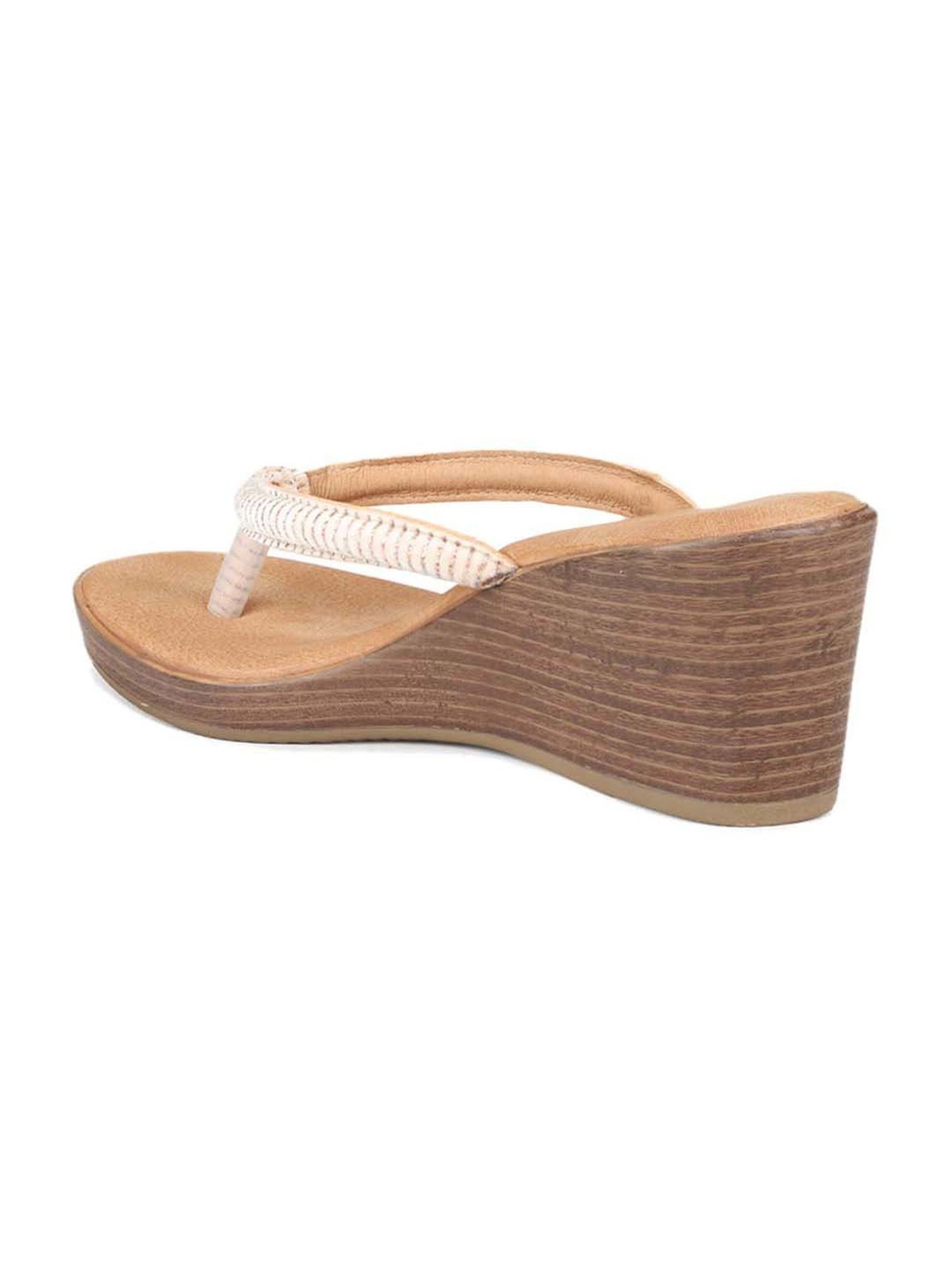 Design Crew Women's Beige Casual Wedges