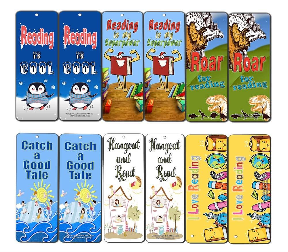 Creanoso Kids Reading Bookmarks Cards(60-Pack) - Excellent Reading Rewards and Incentive for Young Readers Kids Boys and Girls - Stocking Stuffers