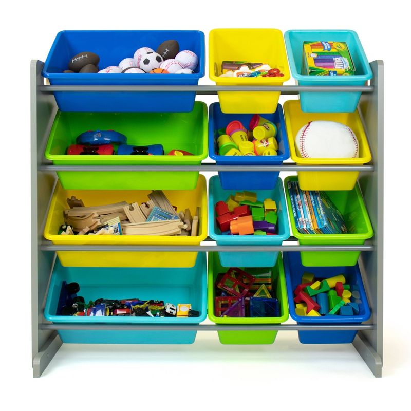 Elements Toy Storage Organizer with 12 Storage Bins - Humble Crew