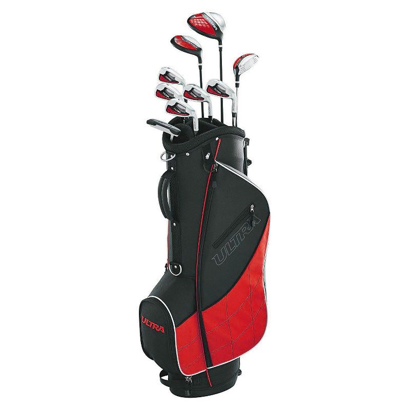 Wilson Ultra Men's 13-Piece, Left-Handed Golf Club Set  & Wheeled Travel Case