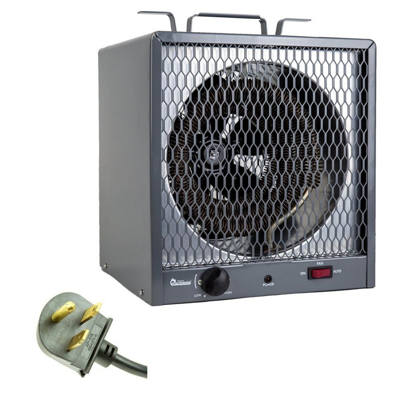 Pelonis HF-0063 1500-Watt 2-Setting Portable Oscillating Small Room Digital Fan and Personal Space Heater, Black