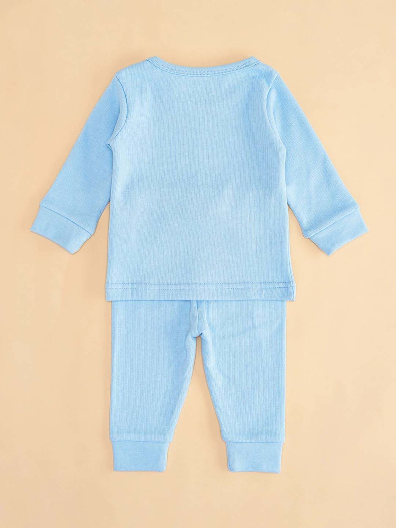 Pantaloons Baby Kids Blue Regular Fit Full Sleeves Thermal Set