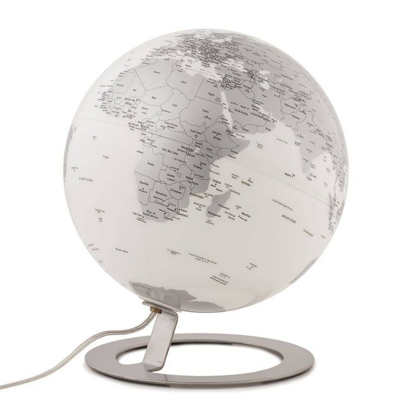iGlobe Illuminated Designer Globe Light Chrome - Waypoint Geographic