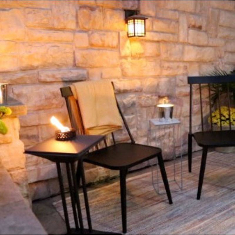 28" Metal Pedestal Patio Torch Bronze - TIKI