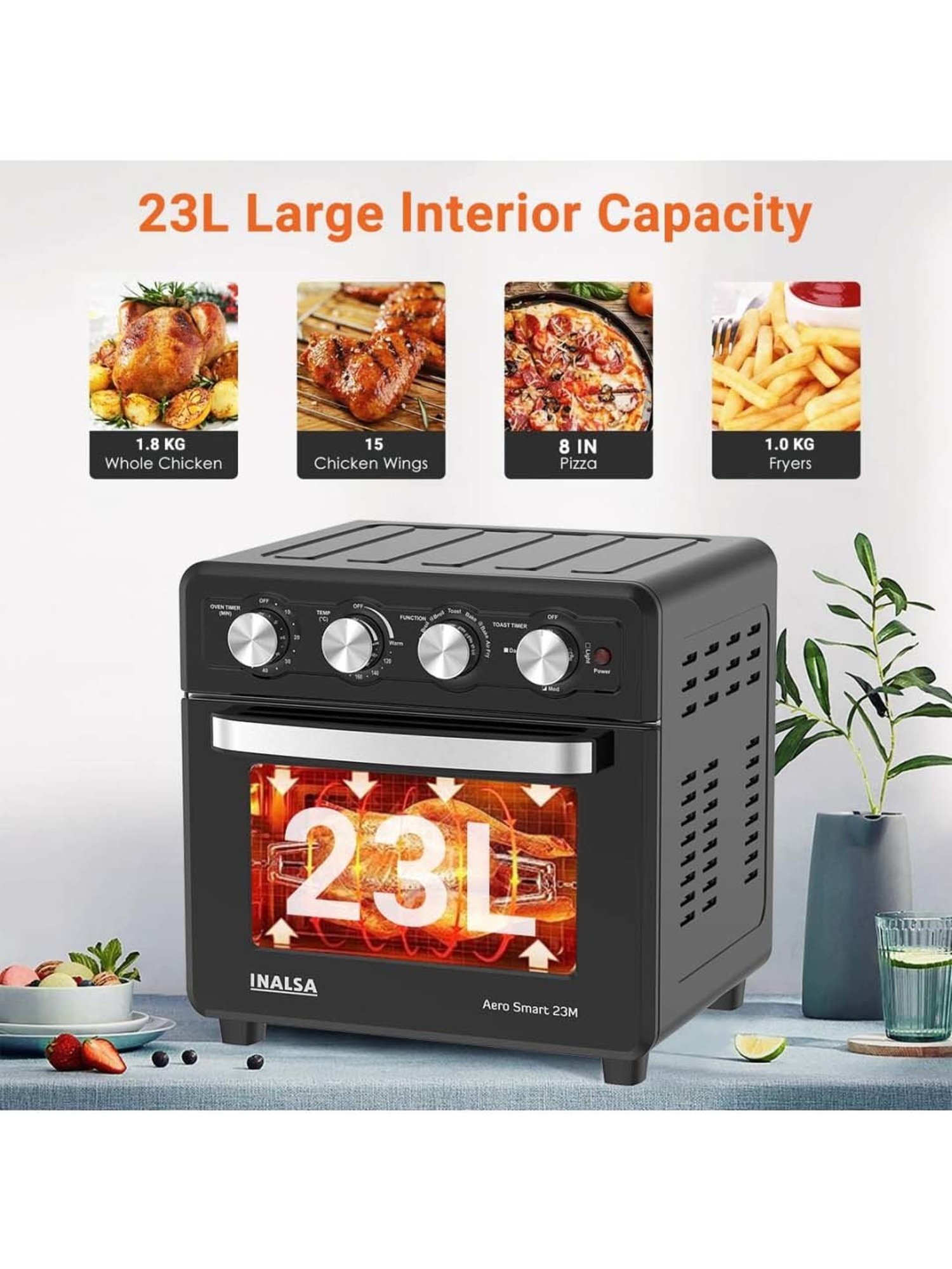 Prestige Nutrifry Black Plastic Electric Digital Touch Airfryer 4.5L