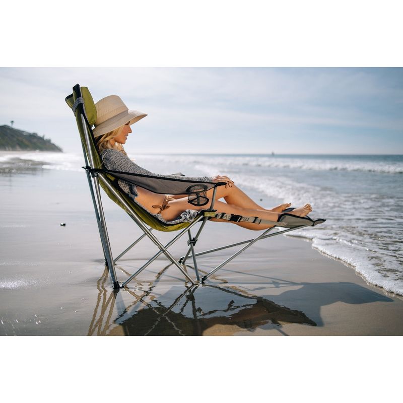 TravelChair Big Bubba Portable Outdoor Folding Camp Chair Seat & Footrest, Green