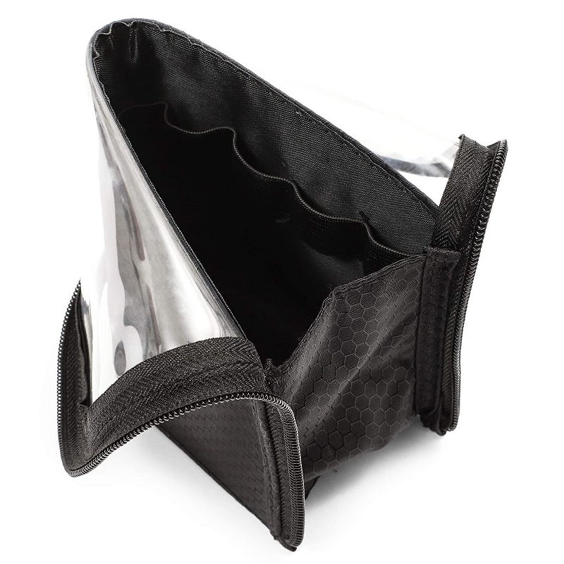 Cosmetic Travel Bag, Makeup Brush Organizer (Black, 2 Pack)