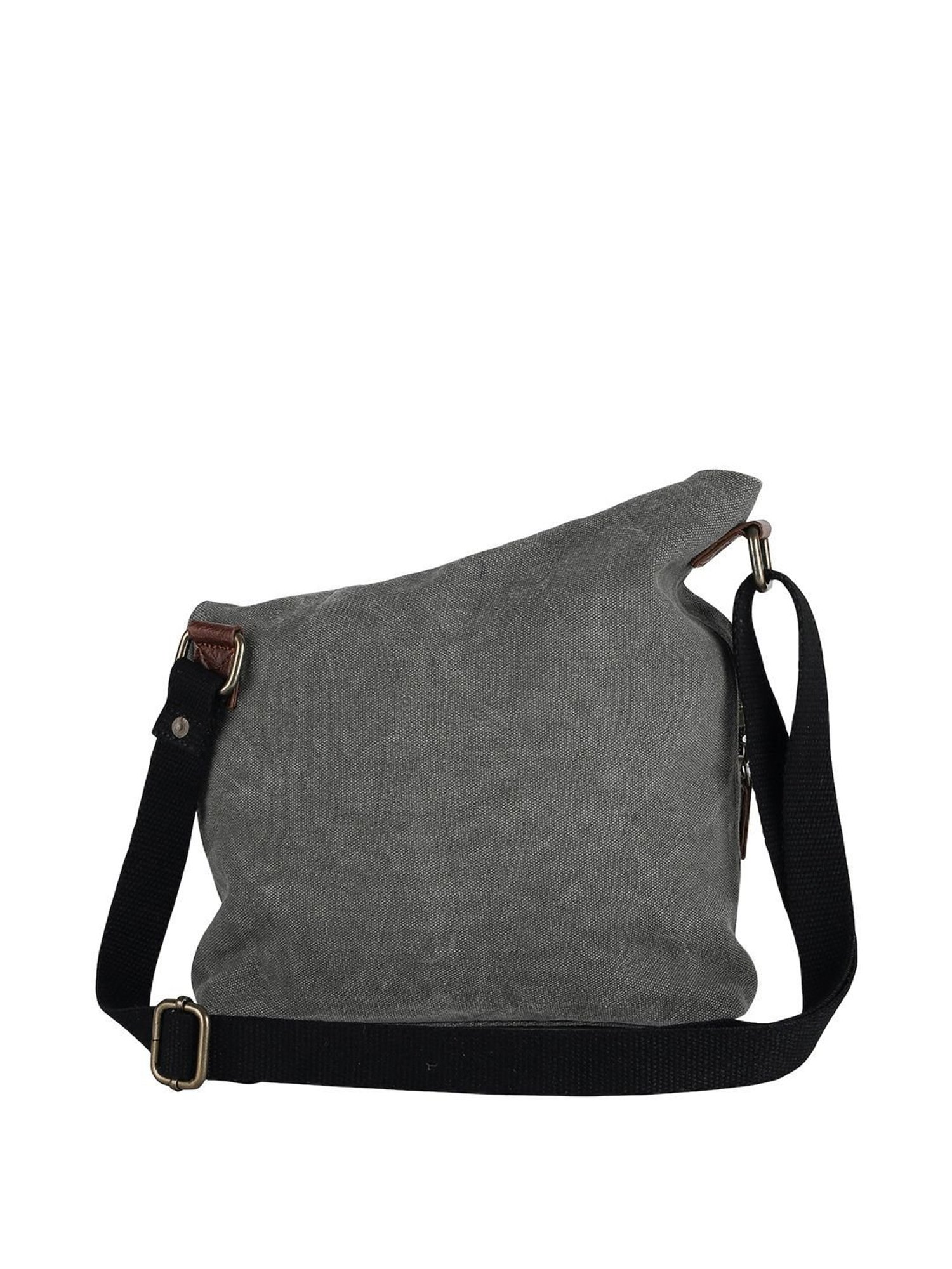 HiLEDER Brown Textured Small Leather 12 inch Cross Body Bag