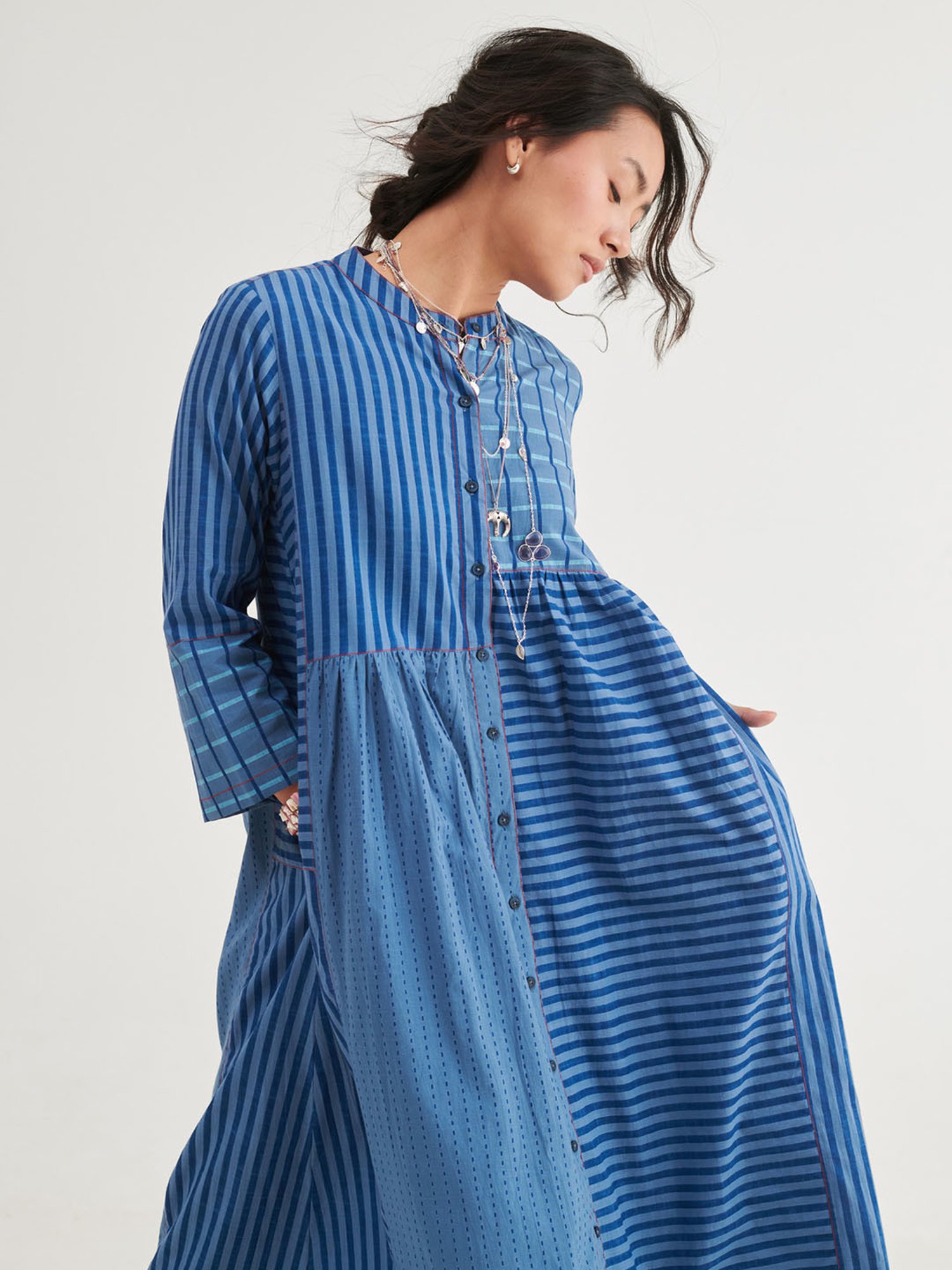 Prakriti Jaipur Indigo Panel Dress