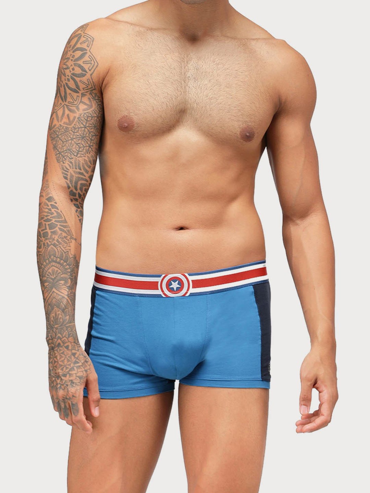 Zoiro Sky Driver & Chinese Red Regular Fit Trunks - Pack Of 2