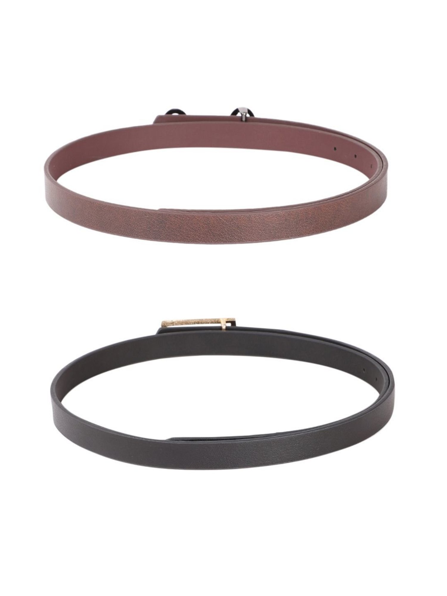 Antony Morato Black Leather Solid Waist Belt