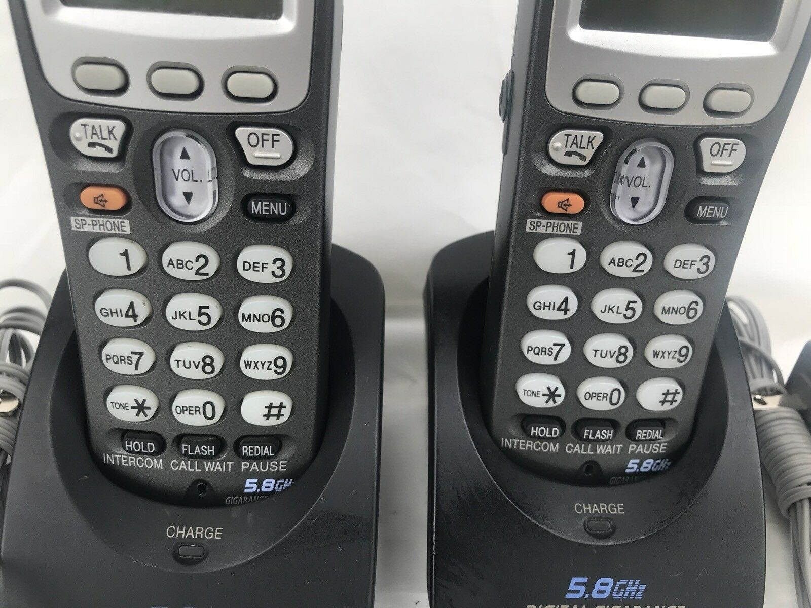 2 Panasonic KX-TGA650B 5.8GHZ Expandable 2Line Handset FOR KX-TG6500B KX-TG6502B