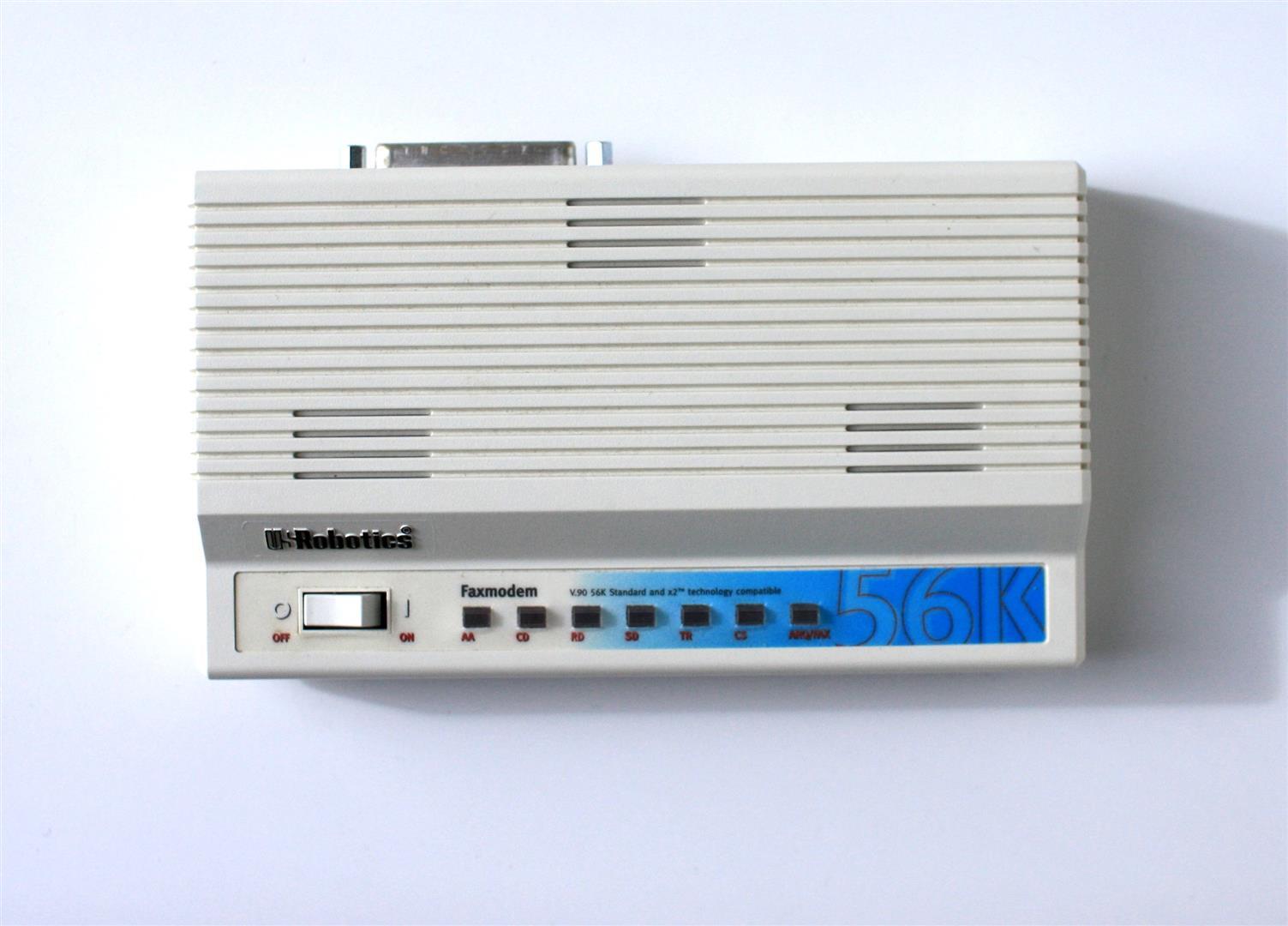 56K EXTERNAL MODEM FOR MAC,ORB, SERIAL CABLE