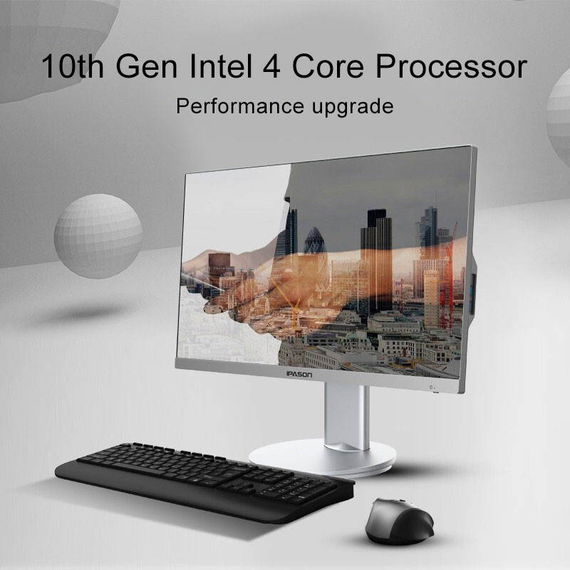 IPASON - All In One PC - A3 Pro - 23.8" - INTEL J4125 - 12GB DDR4 - 256GB SSD - WiFi - Bluetooth- Spin - Windows 10 Home - All-in-One