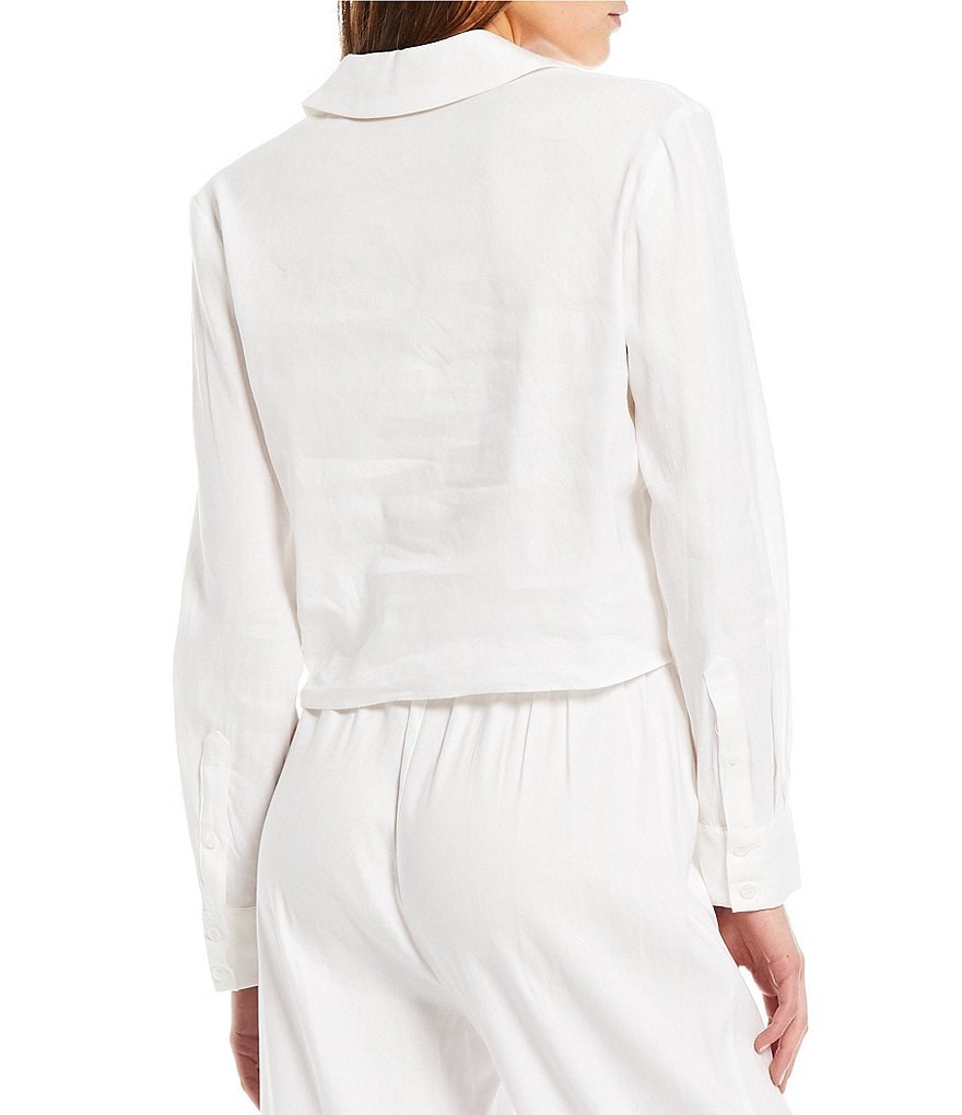 BB Dakota by Steve Madden Up to Here Puff Elbow Sleeve Mock Neck Smocked Top