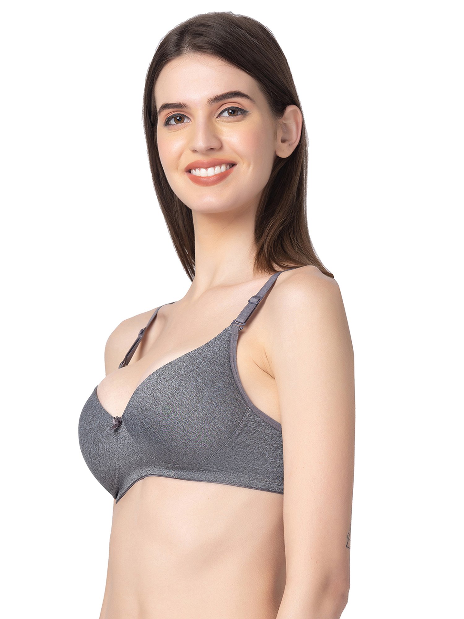 Candyskin Grey Full Coverage T-Shirt Bra
