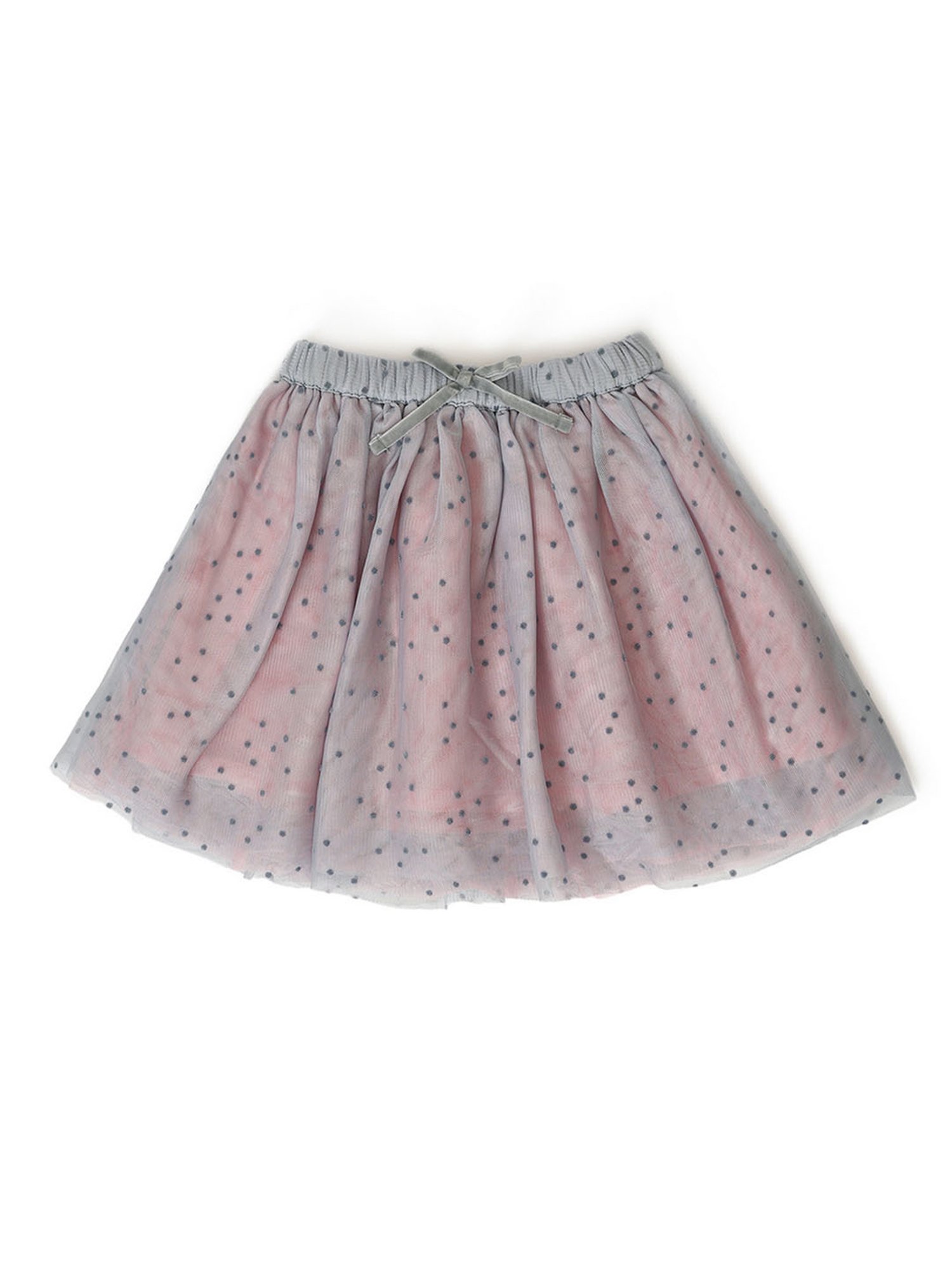 MiArcus Kids Grey & Peach Printed Skirt