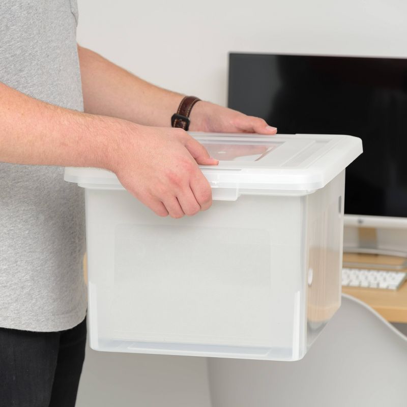 IRIS Classic Letter and Legal Size File Box Clear