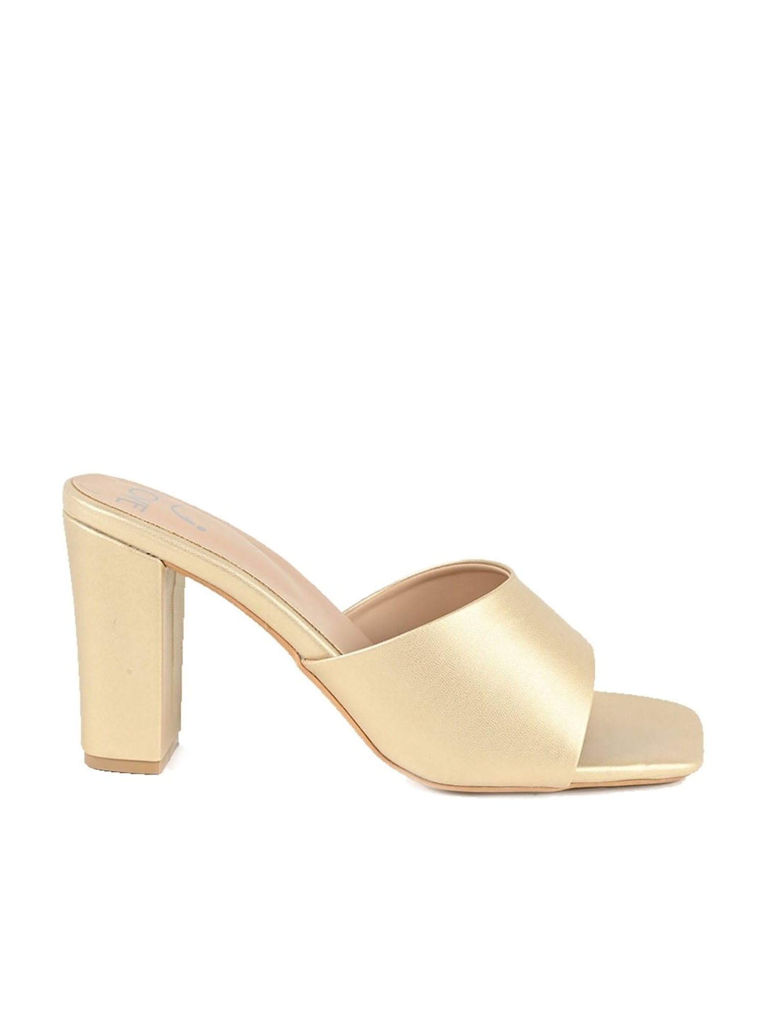 Jove Women's Gold Casual Sandals