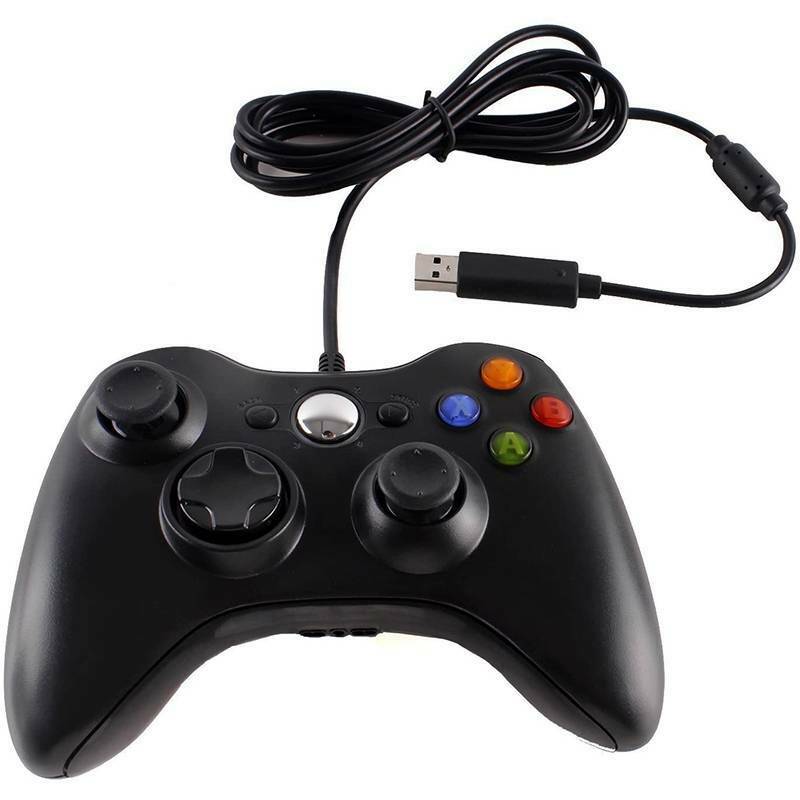 Gamepads For Microsoft Xbox 360 PC Game USB Wired Controller Joypad Joystick Replacement Gamepad Games, Black
