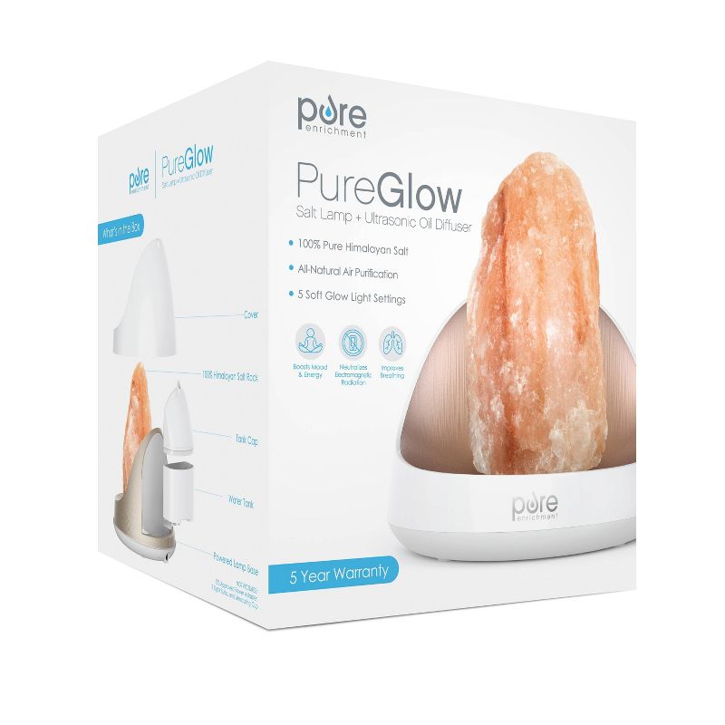 Salt Lamp and Ultrasonic Oil Diffuser - Pure Enrichment
