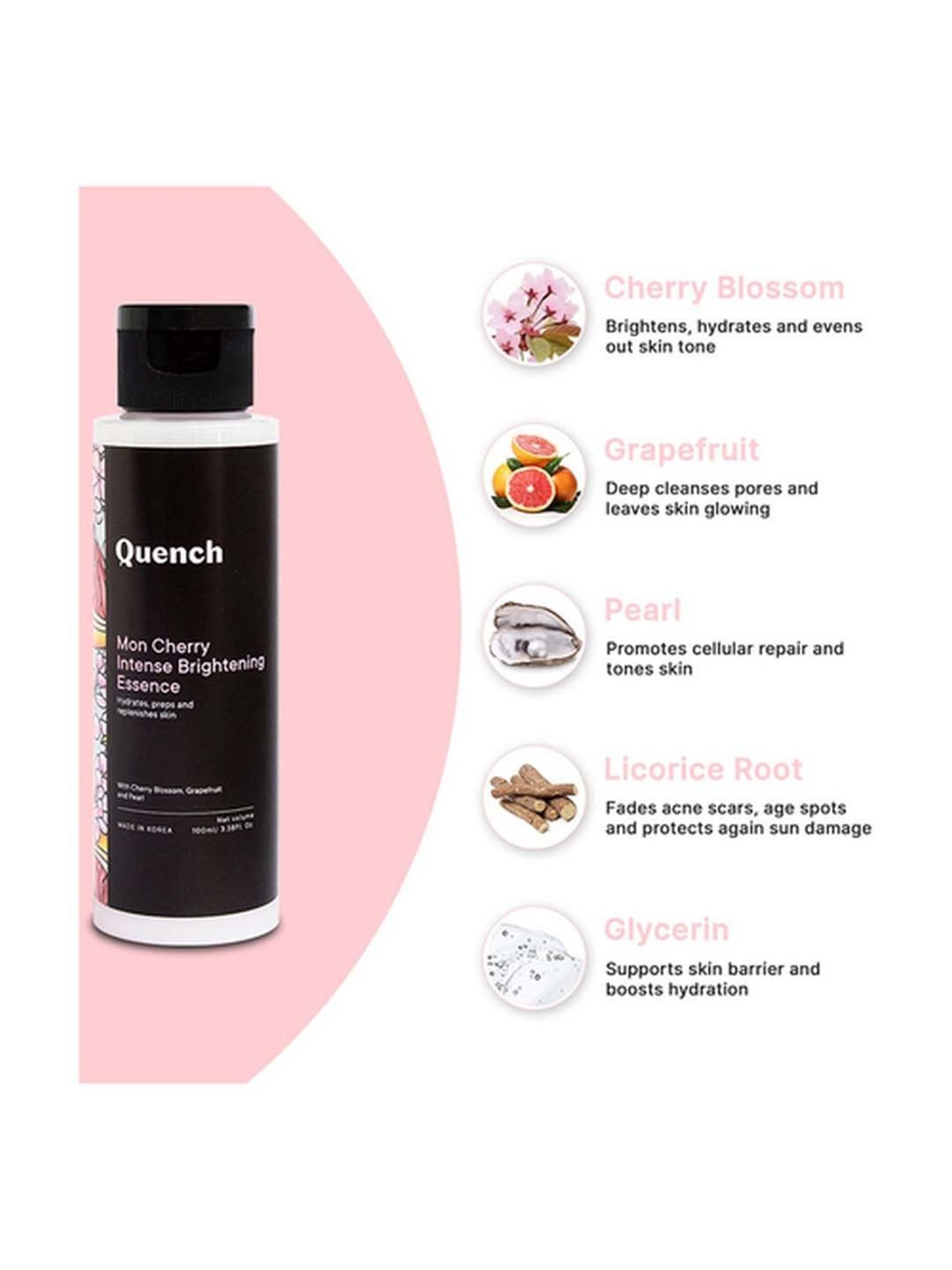 Quench Botanics Mon Cherry Intense Brightening Essence - 100 ml