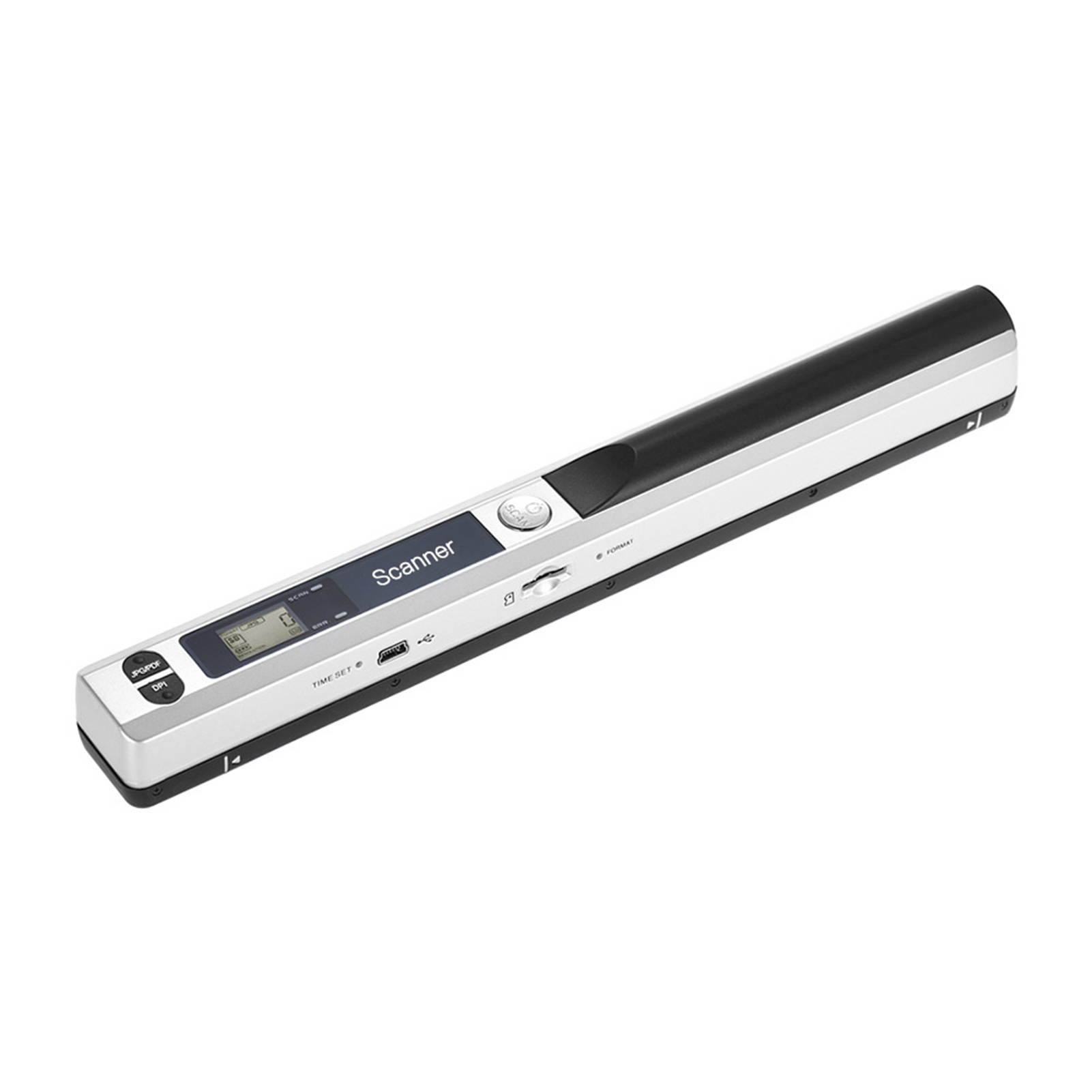 Portable Handheld Wand Wireless Scanner A4 Size 900DPI JPG/PDF Formate LCD Display with Protecting Bag for Business Document Reciepts Books Images