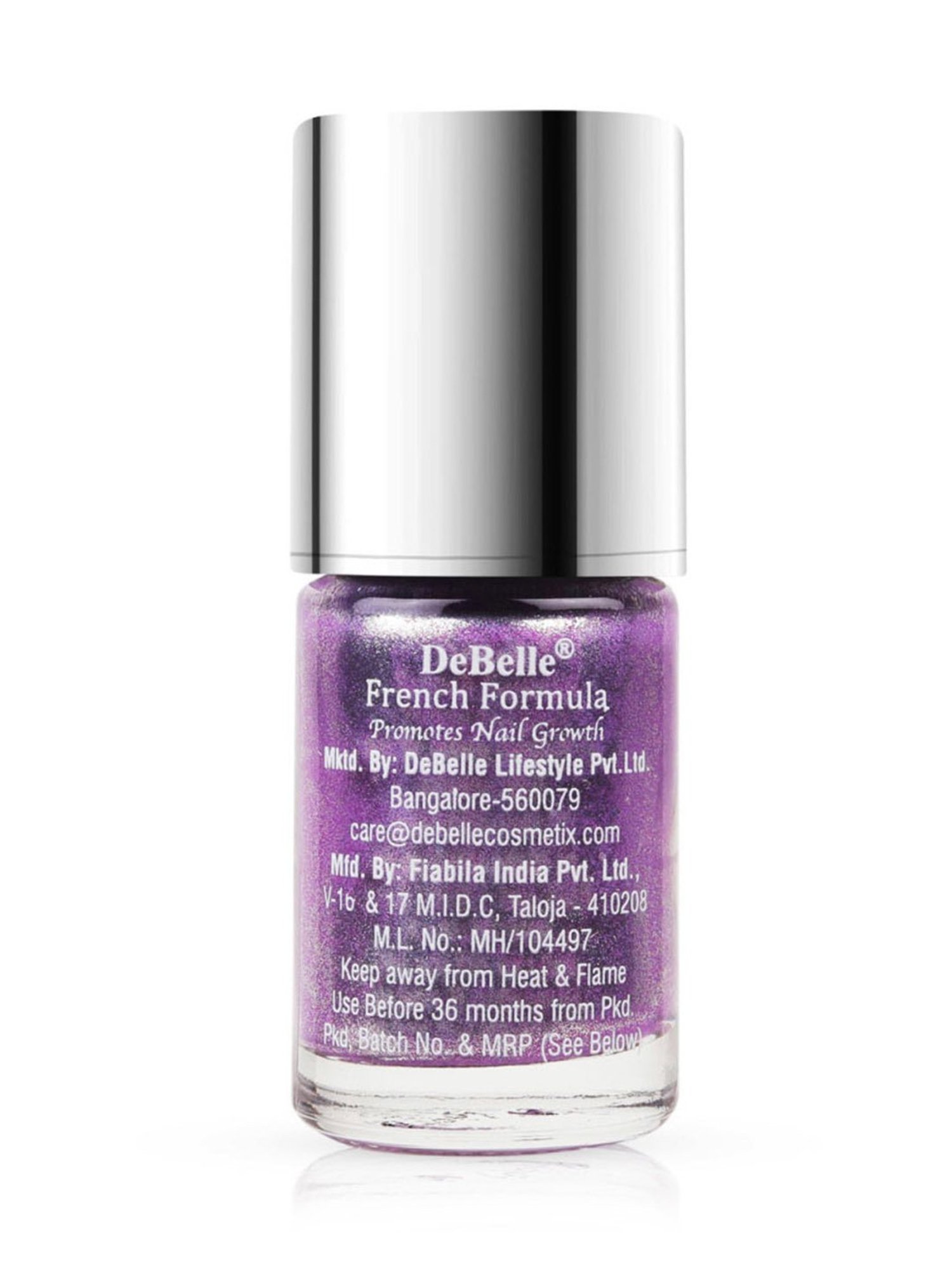 DeBelle Gel Nail Lacquer Hello Hannaah (Light Purple with Gold Micro Shimmer) - 6 ml