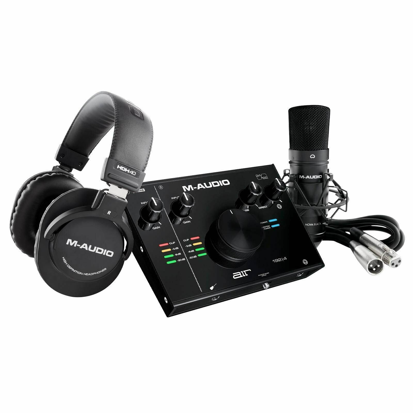 M-Audio AIR 192 | 4 Pro Home Recording System w Microphone & Headphones Pack