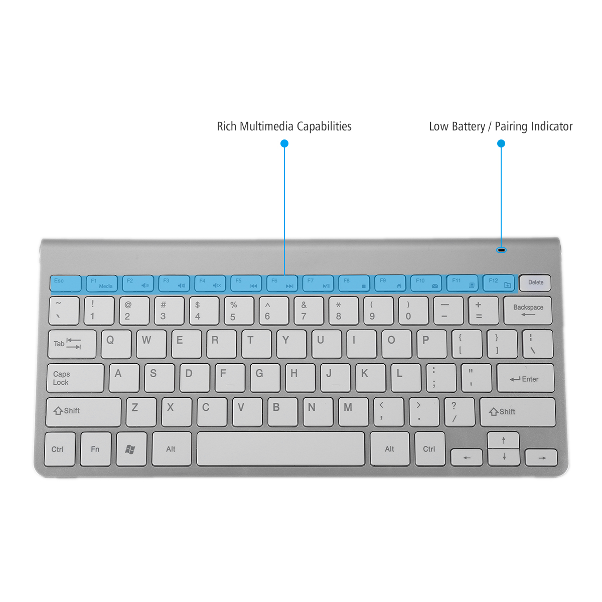 2, 60% Wired/Wireless Mechanical Keyboard (Kailh Box Brown Switch/White Case) - Full Keys Programmable - True RGB Backlit - Tap Arrow Keys - Double Shot PBT Keycaps - NKRO - 1900mAh Battery