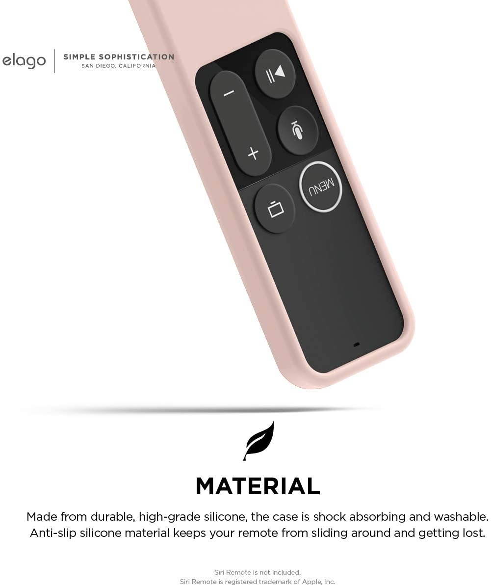 elago R2 Slim Case Compatible with Apple TV Siri Remote 1st Generation (Sand Pink) - Slim Design, Scratch-Free Silicone, Shock Absorption, Full Access