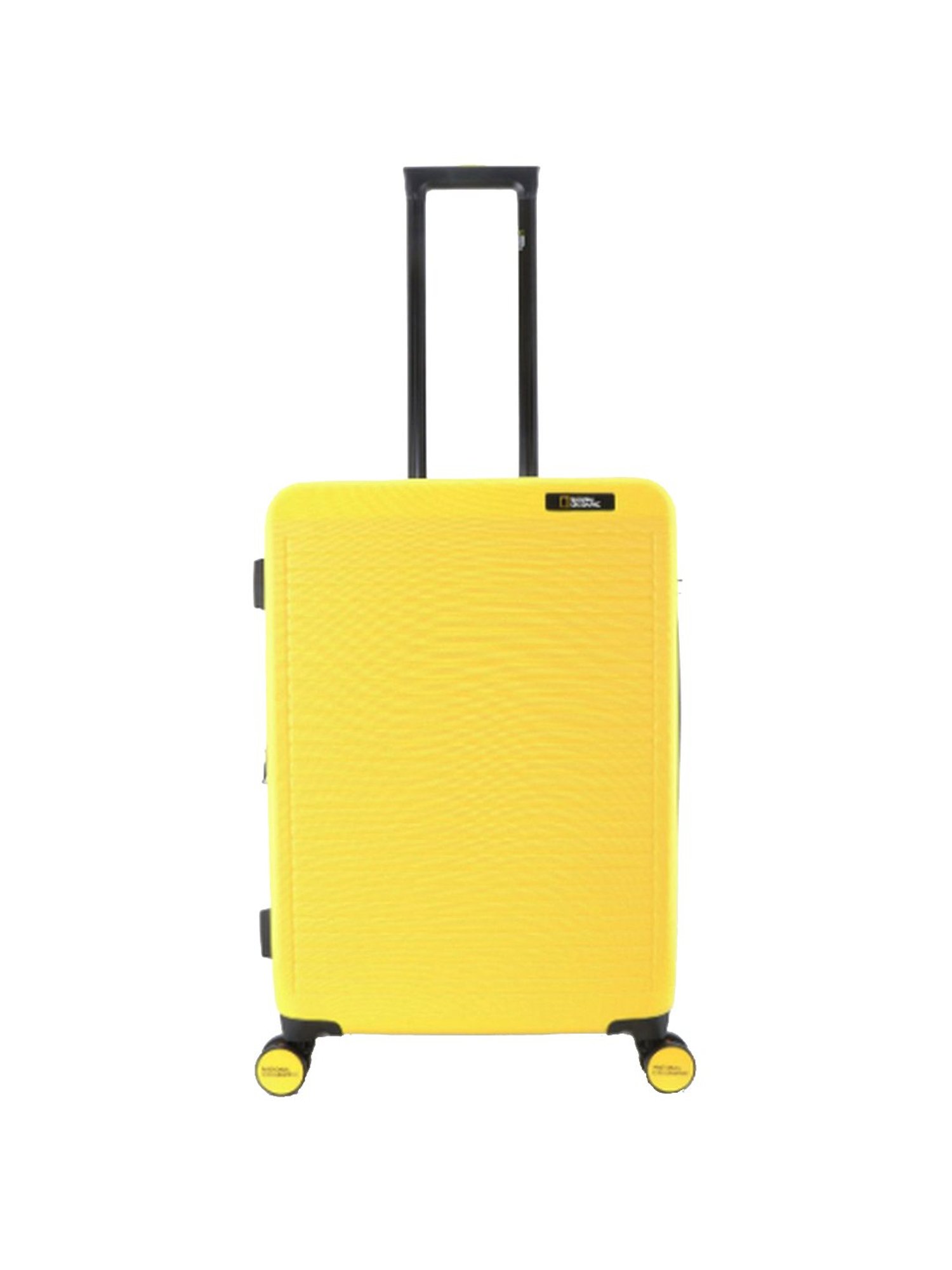 National Geographic Pulse Yellow & Black Medium Hard Check In Trolley - 24 Inch