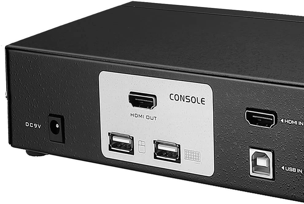 TNP KVM Switch HDMI (8 Port) Support 1080p Resolution HDCP w/ 8 HDMI & USB Cables Push Button, Hot Key Control Selector Rack Mount Adapter Hub for Computer PC Laptop Notebook Monitor Keyboard Mouse