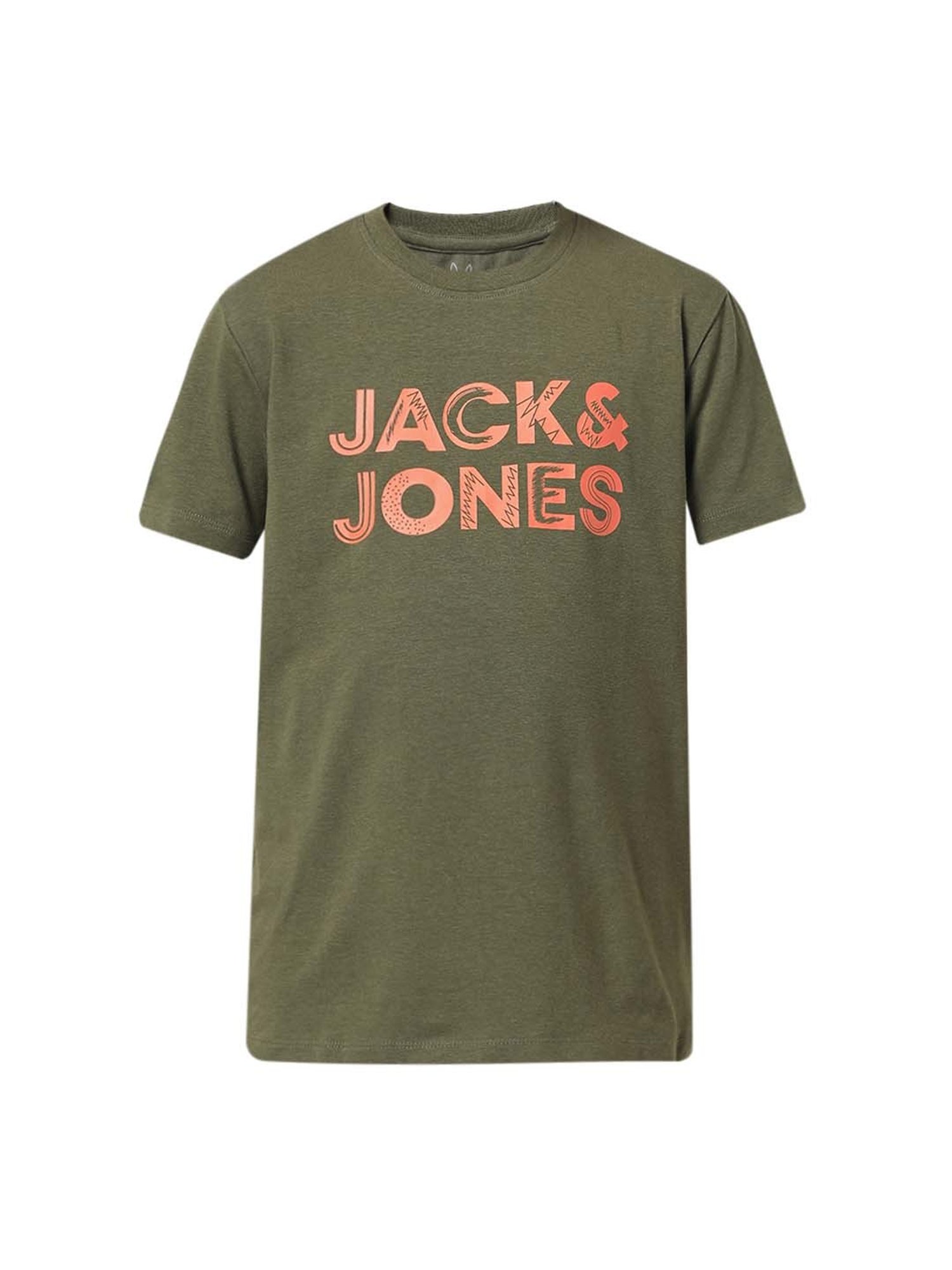 Jack & Jones Junior Green Printed T-Shirt