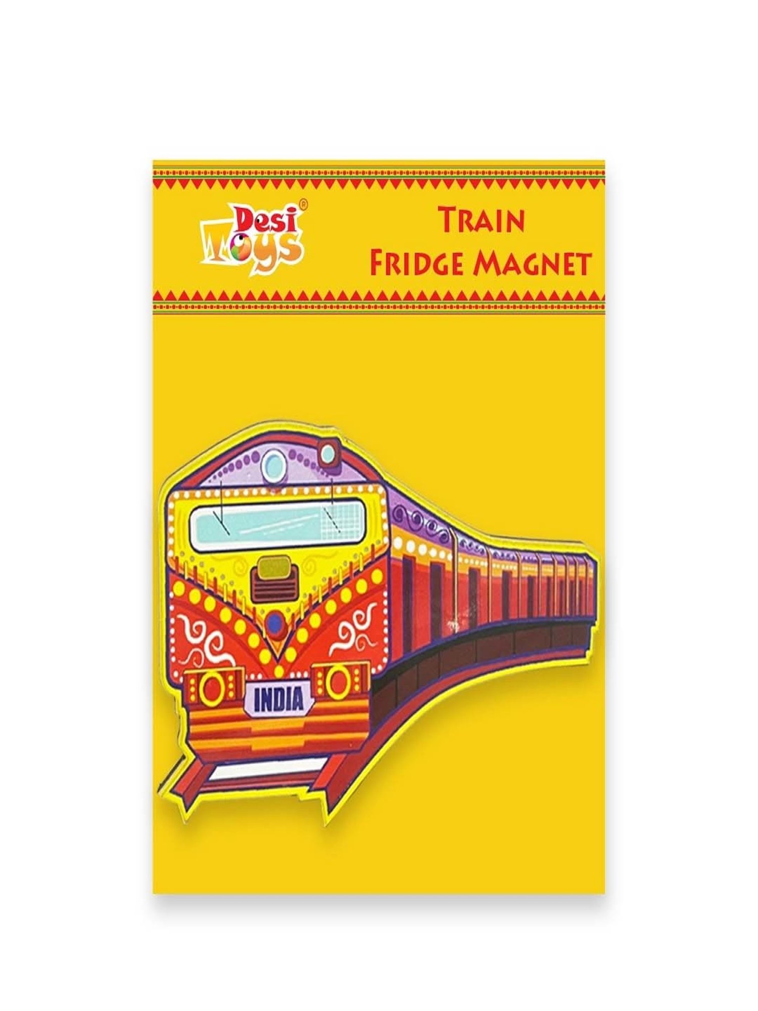 Desi Toys Kids Multicolor Train Fridge Magnet (3 x 2 inches)