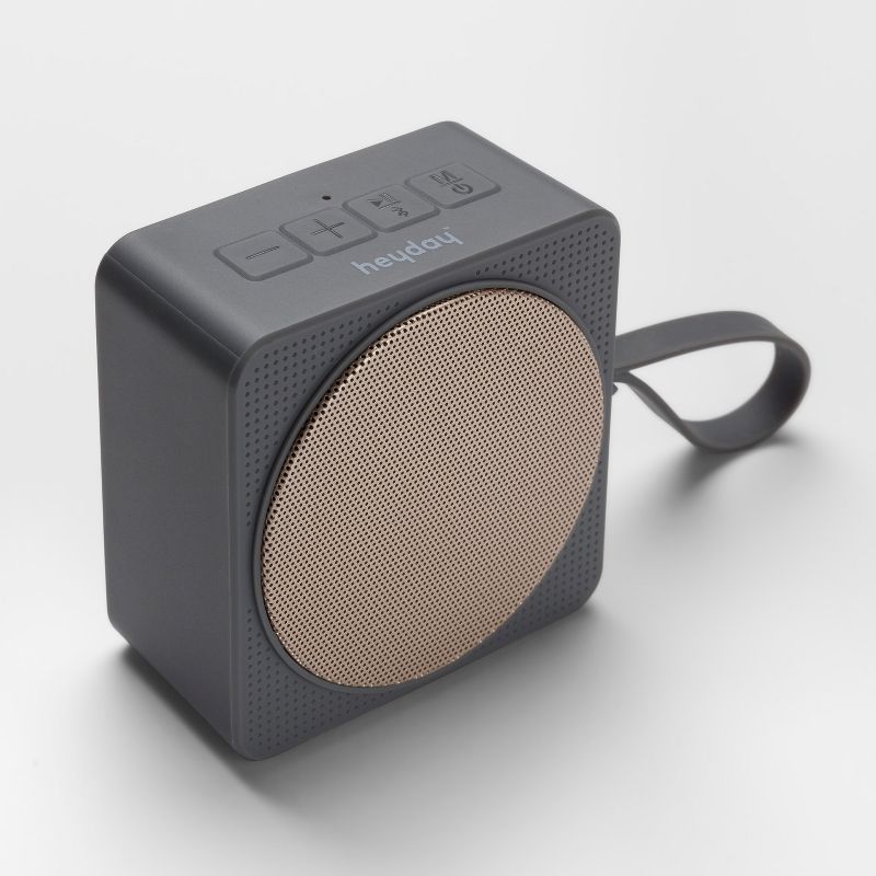 heyday™ Small Portable Bluetooth Speaker with Loop - Gray/Gold