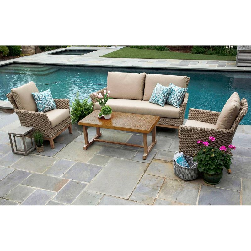 Cottonwood 4pc Sunbrella Deep Seating Set Tan - Canopy Home and Garden