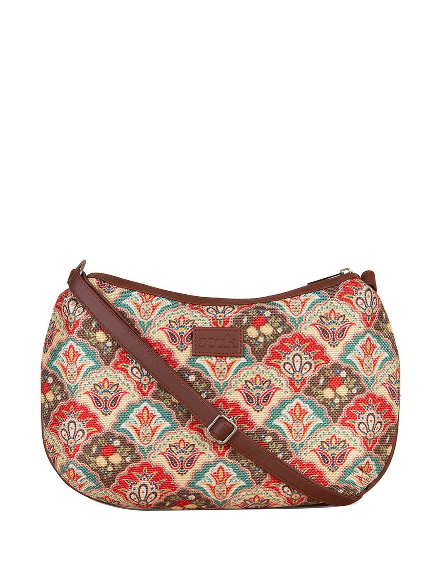ZOUK Multicolor Printed Medium Sling Handbag