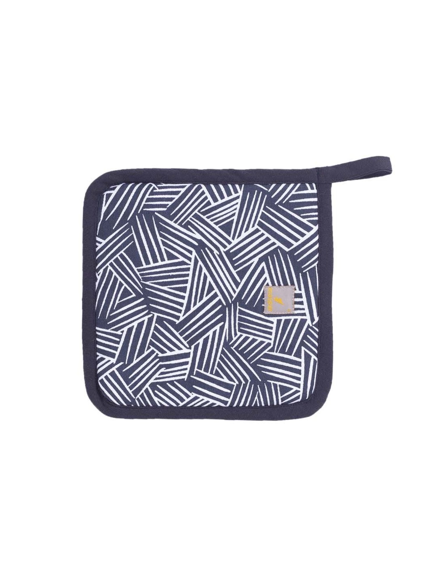 Maspar Navy 100% Cotton 225 GSM Pot Holder - Set of 2