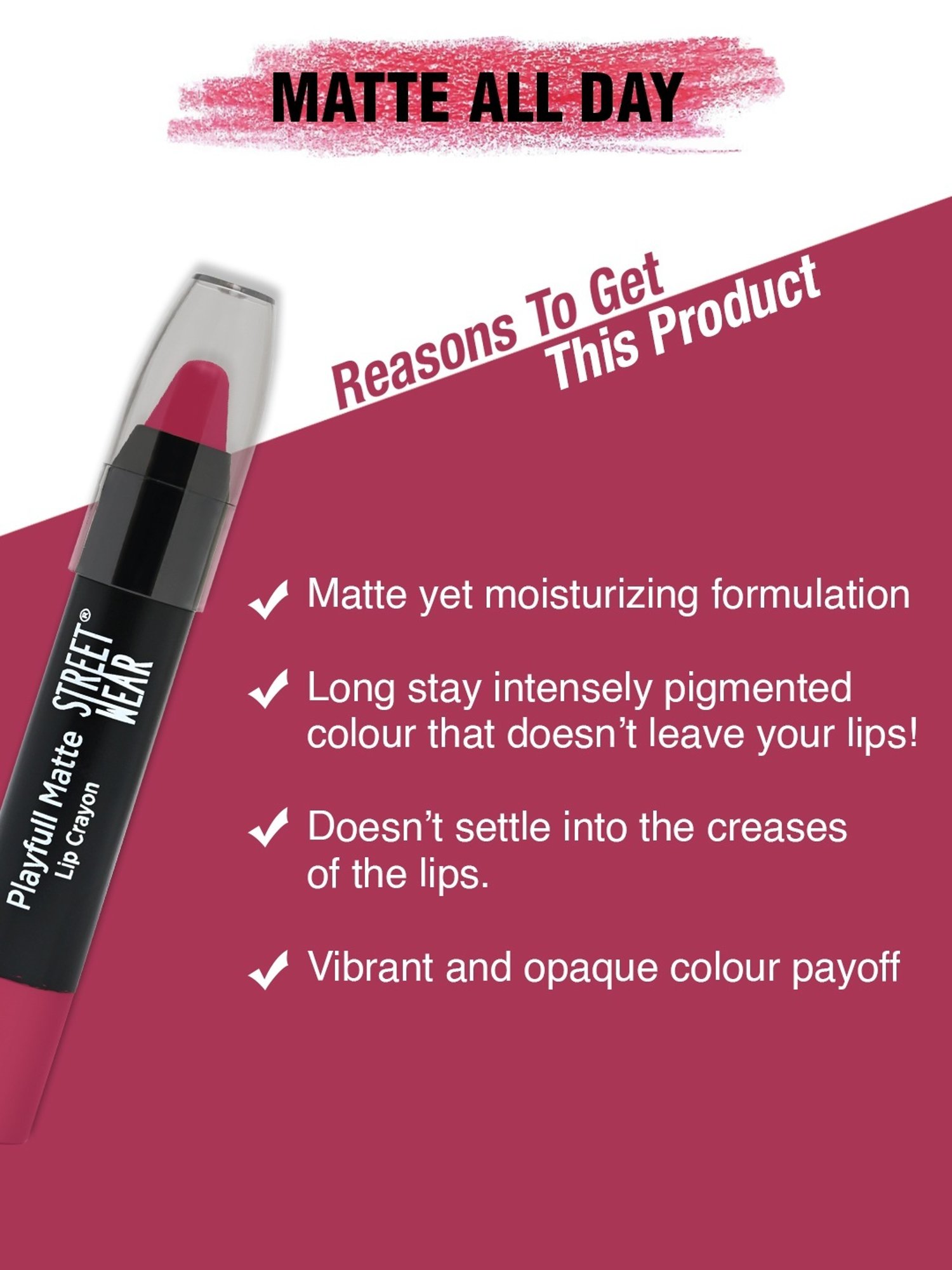 Street Wear Playfull Matte Flirty Purple - 2.9 gm