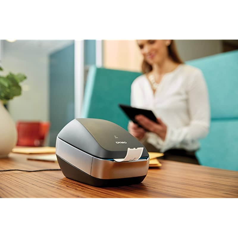 LabelWriter Wireless Label Printer | Direct Thermal Printer Great for Shipping Warehouse Labels Name Badges Barcodes and More Connect through WiFi For Home Office Organization Black