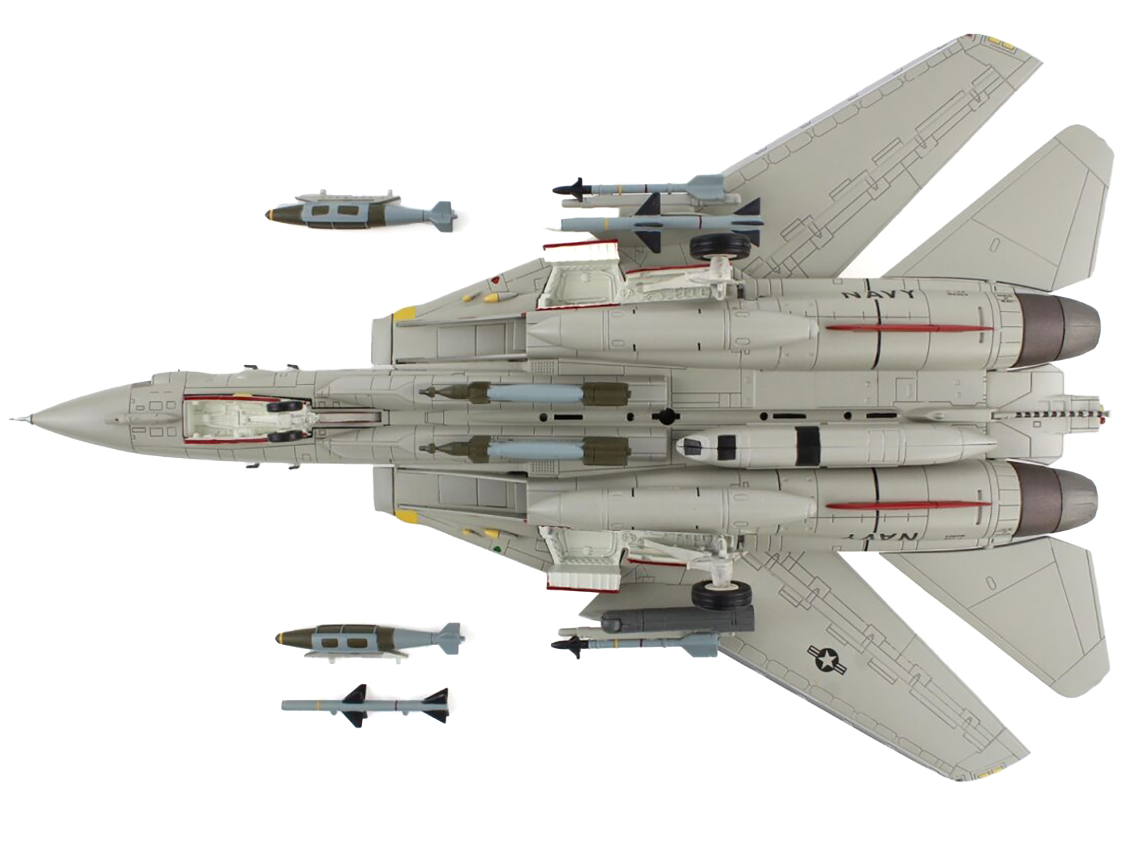 Grumman F-14B Tomcat Fighter Aircraft "VF-103 Jolly Rogers USS George Washington" (2000) United States Navy "Air Power Series" 1/72 Diecast Model by Hobby Master