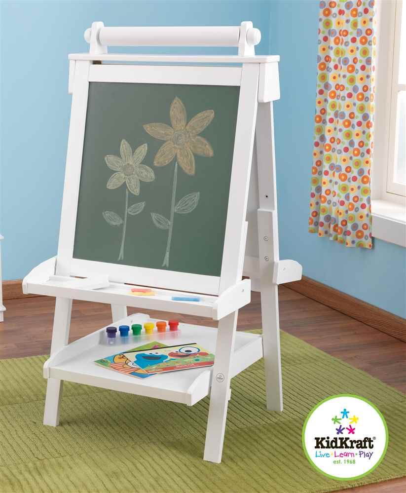 KidKraft Deluxe Wood Easel White - 62040
