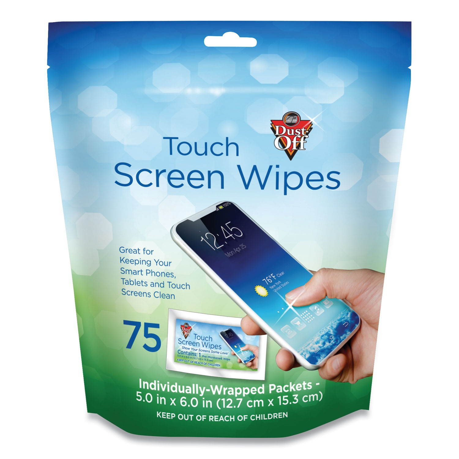 Dust-Off(R) DTSW75 Touchscreen Wipes (75-ct)
