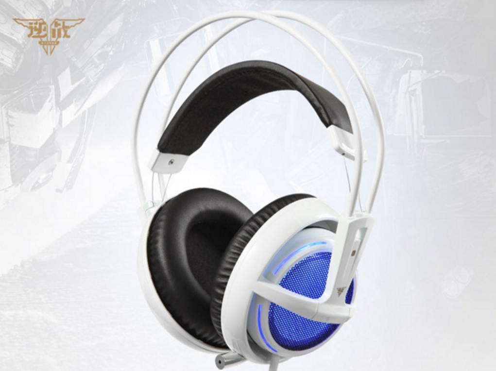 Ionlyyou&reg; Hot Sale headphones Siberia v2 Full-Size Gaming Headset with Built-In USB Sound Card, 3.5mm USB Wired Stereo Gaming Headphone with Microphone Game PC Headset (Frost Blue)