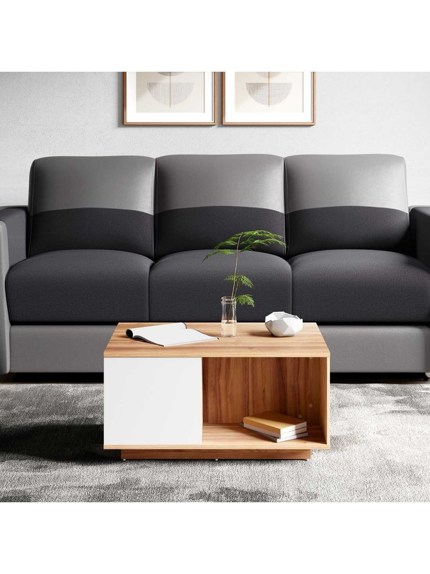 Godrej Interio Harmony Brown Engineered Wood Coffee Table