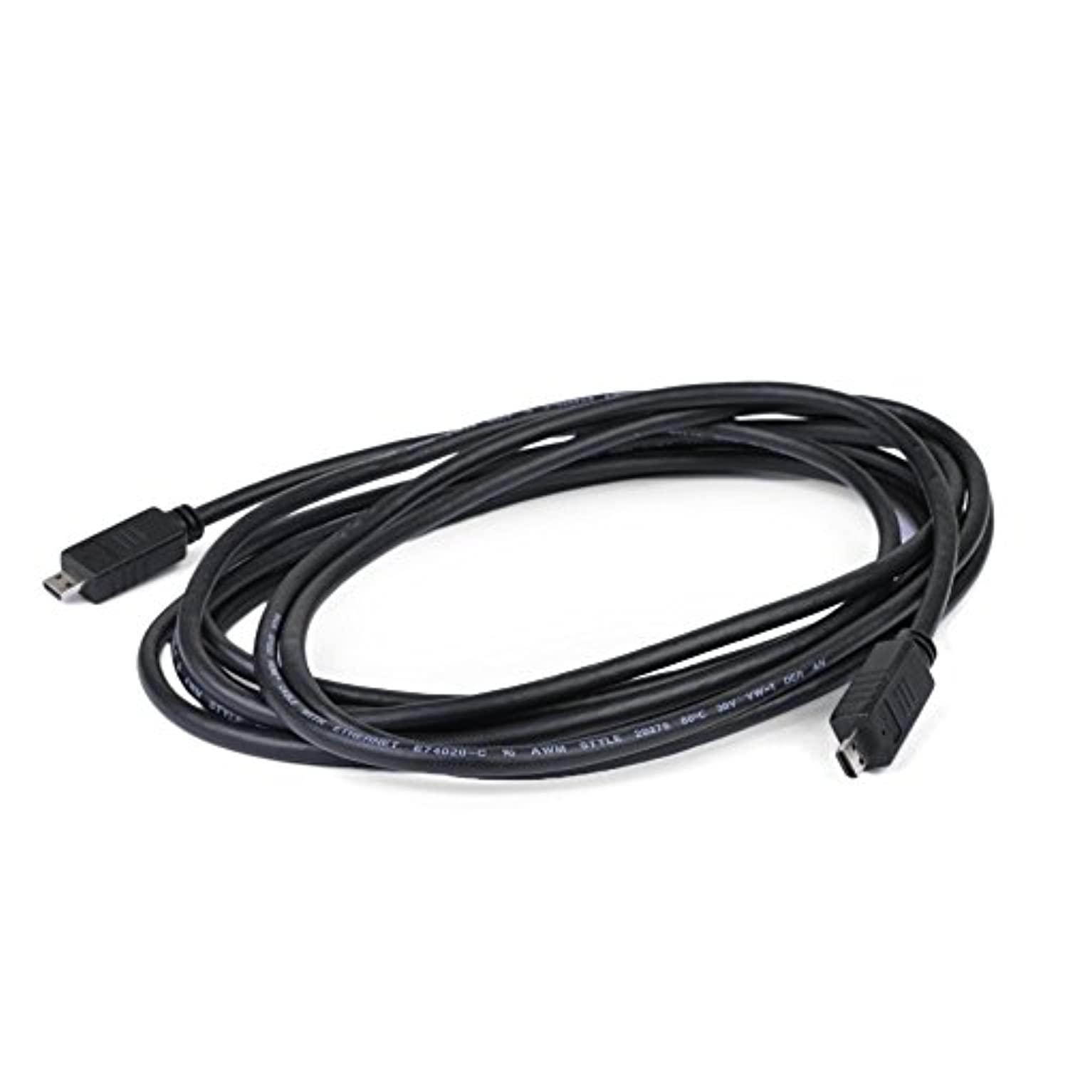 High Speed Micro HDMI Cable With Ethernet Channel, Micro HDMI Male to Micro HDMI Male, Shielded, Black, 3 m (10 ft.)