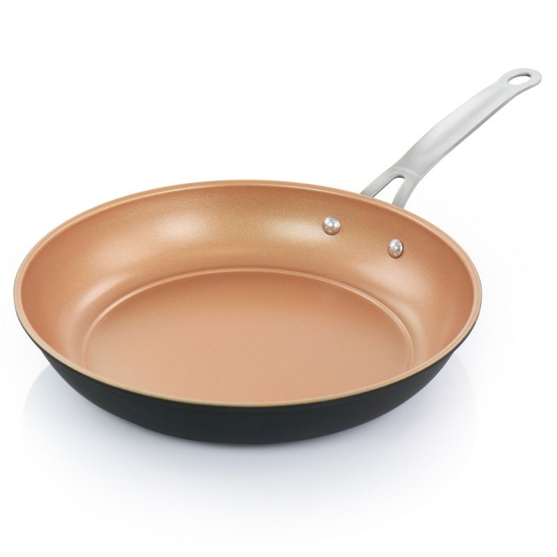 Gibson Home Chestnut 2 Piece Nonstick Carbon Steel Frying Pan Set in Copper